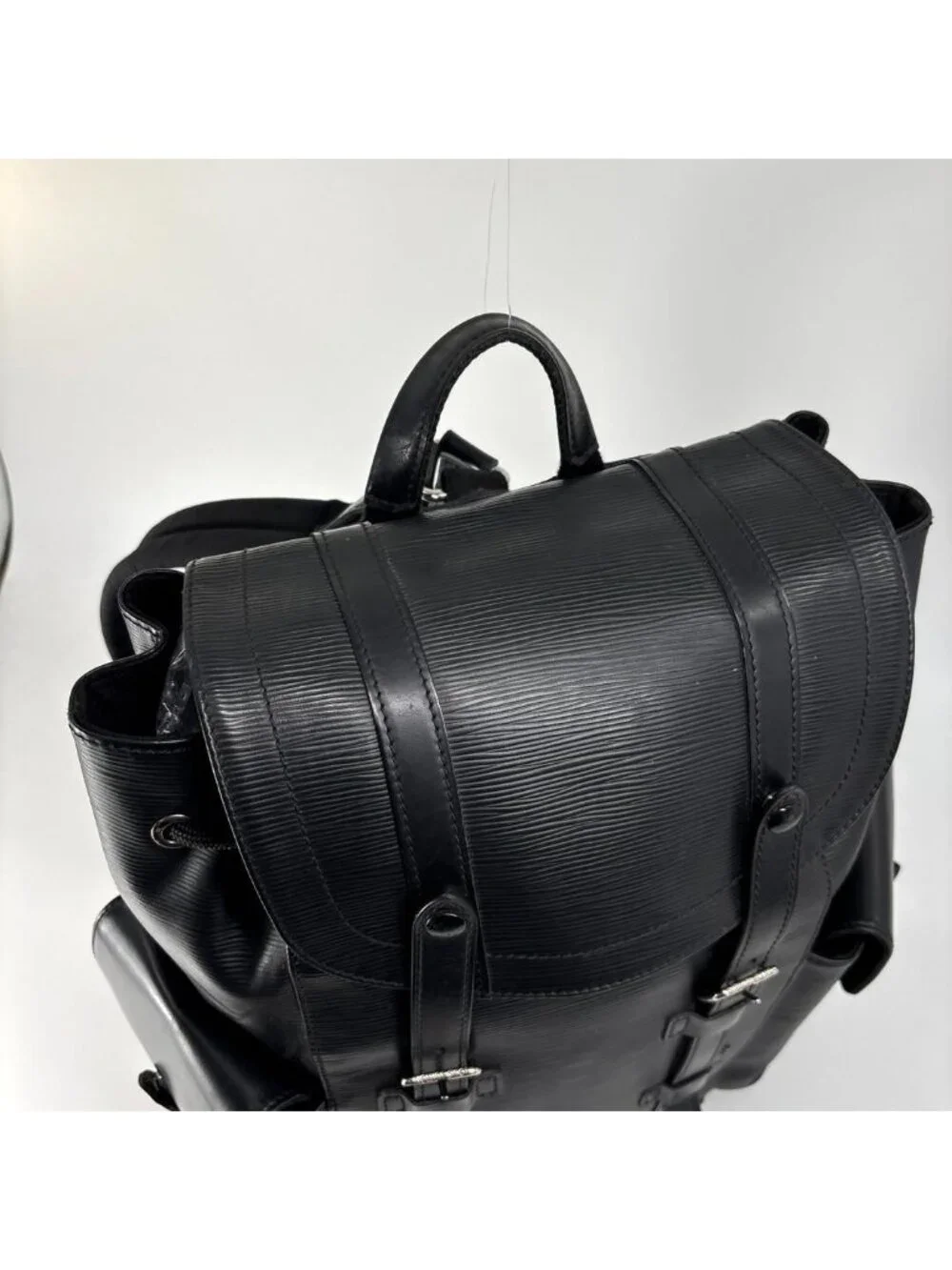 Louis Vuitton Super Christopher PM Epi Leather Backpack Black